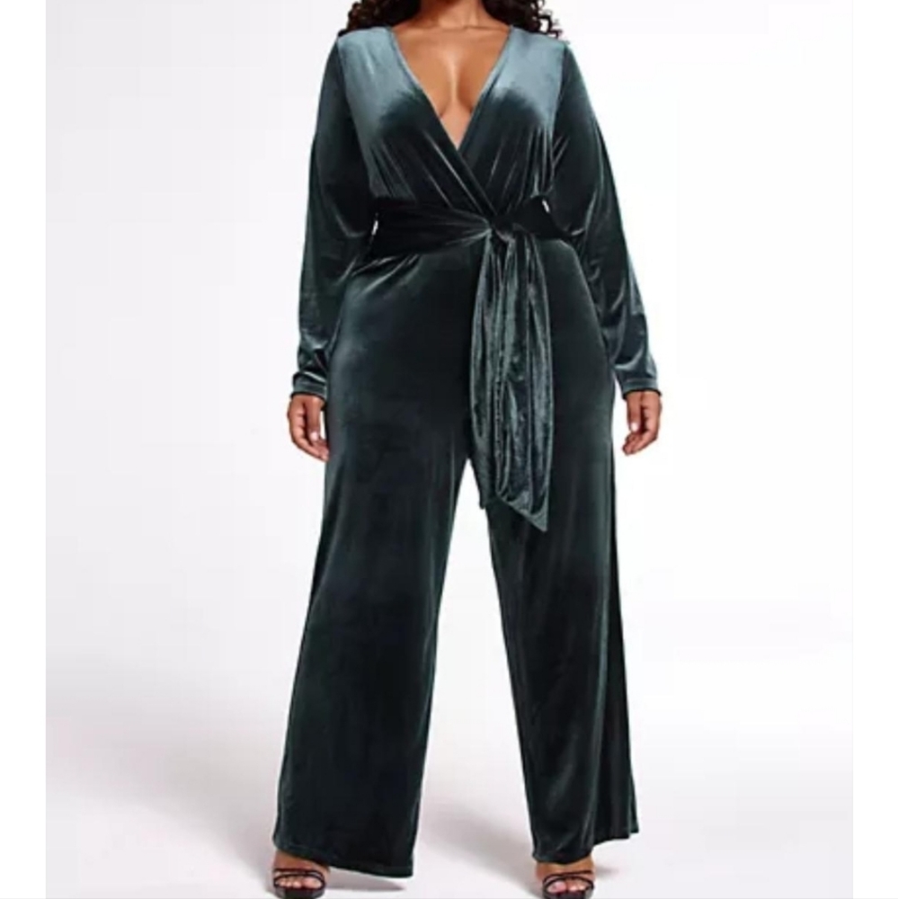 New Green velvet jumpsuit